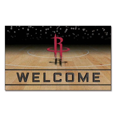 Fan Mats  LLC Houston Rockets Crumb Rubber Door Mat Red