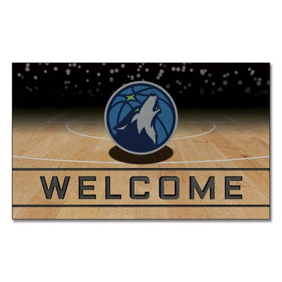 Fan Mats  LLC Minnesota Timberwolves Crumb Rubber Door Mat Navy
