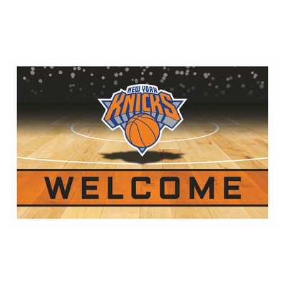 Fan Mats  LLC New York Knicks Crumb Rubber Door Mat - 18in. x 30in. Blue