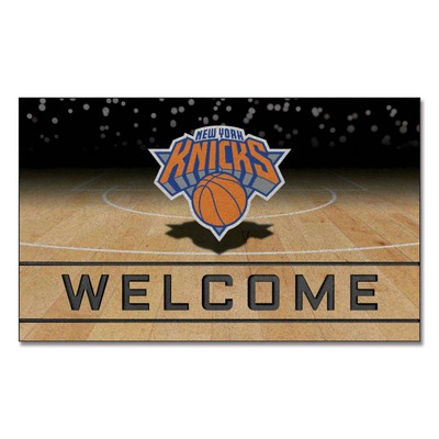 Fan Mats  LLC New York Knicks Crumb Rubber Door Mat Blue