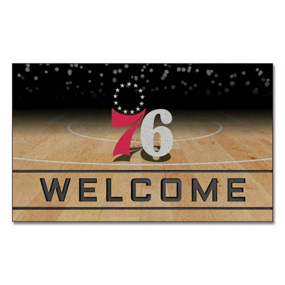 Fan Mats  LLC Philadelphia 76ers Crumb Rubber Door Mat Blue