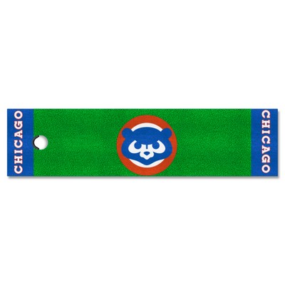 Fan Mats  LLC Chicago Cubs Putting Green Mat - 1.5ft. x 6ft.1990 Green