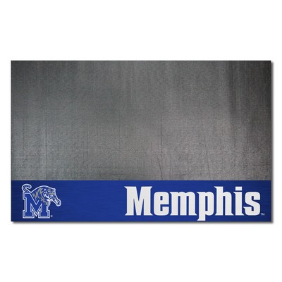 Fan Mats  LLC Memphis Tigers Vinyl Grill Mat - 26in. x 42in. Blue