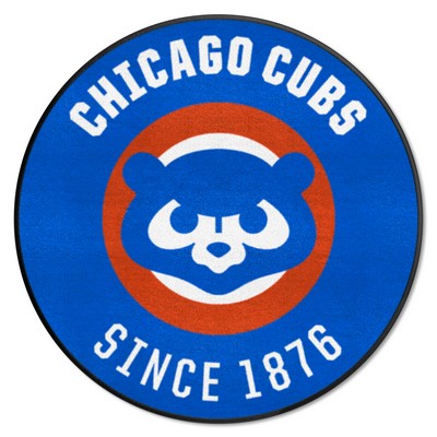 Fan Mats  LLC Chicago Cubs Roundel Rug - 27in. Diameter1990 Blue