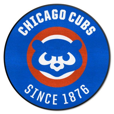 Fan Mats  LLC Chicago Cubs Roundel Mat Retro Blue