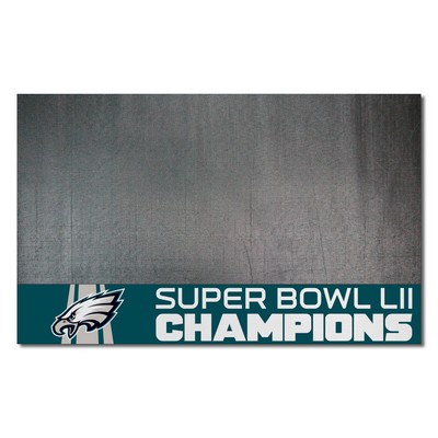 Fan Mats  LLC Philadelphia Eagles Vinyl Grill Mat - 26in. x 42in., 2018 Super Bowl LII Champions Green