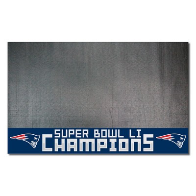 Fan Mats  LLC New England Patriots Vinyl Grill Mat - 26in. x 42in., 2017 Super Bowl LI Champions Navy