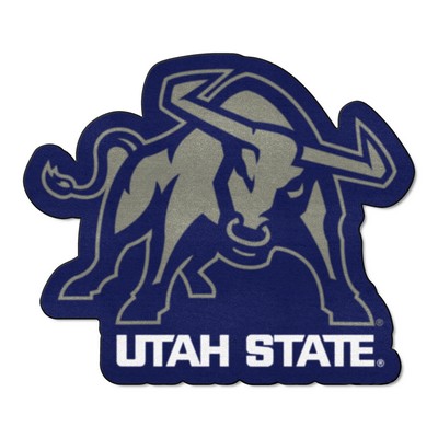 Fan Mats  LLC Utah State Aggies Mascot Rug Navy