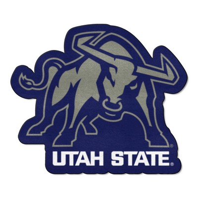Fan Mats  LLC Utah State Aggies Mascot Mat Navy