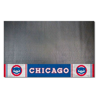 Fan Mats  LLC Chicago Cubs Grill Mat Retro Blue
