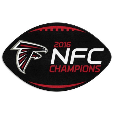 Fan Mats  LLC Atlanta Falcons 2016 NFC Champions Football Rug - 20.5in. x 32.5in. Black