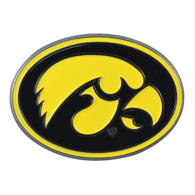 Fan Mats  LLC Iowa Hawkeyes Color Emblem Black