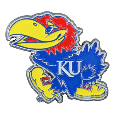 Fan Mats  LLC Kansas Jayhawks Color Emblem Blue