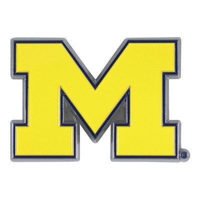 Fan Mats  LLC Michigan Wolverines 3D Color Metal Emblem Blue