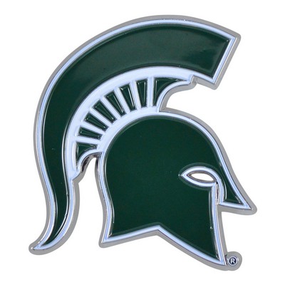 Fan Mats  LLC Michigan State Spartans 3D Color Metal Emblem Green