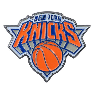 Fan Mats  LLC New York Knicks 3D Color Metal Emblem Blue