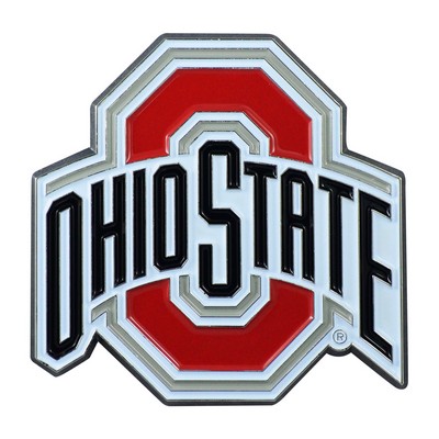 Fan Mats  LLC Ohio State Buckeyes 3D Color Metal Emblem Red