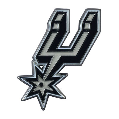 Fan Mats  LLC San Antonio Spurs 3D Color Metal Emblem Black