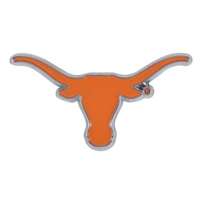 Fan Mats  LLC Texas Longhorns 3D Color Metal Emblem Orange