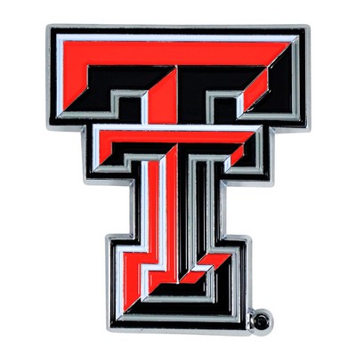 Fan Mats  LLC Texas Tech Red Raiders 3D Color Metal Emblem Red