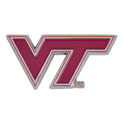 Fan Mats  LLC Virginia Tech Hokies 3D Color Metal Emblem Maroon