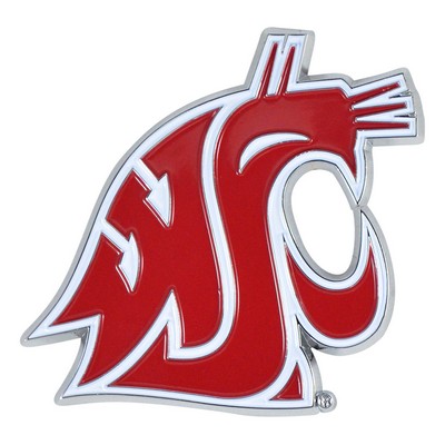 Fan Mats  LLC Washington State Cougars 3D Color Metal Emblem Red