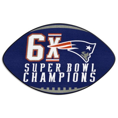 Fan Mats  LLC New England Patriots Football Mat Brown