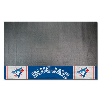 Fan Mats  LLC Toronto Blue Jays Vinyl Grill Mat - 26in. x 42in. Blue
