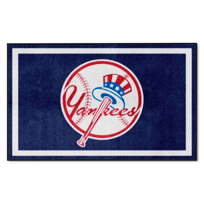 Fan Mats  LLC New York Yankees 4x6 Rug Navy