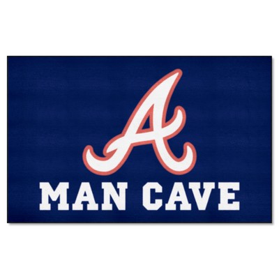 Fan Mats  LLC Atlanta Braves Man Cave Ulti-Mat Rug - 5ft. x 8ft. Navy