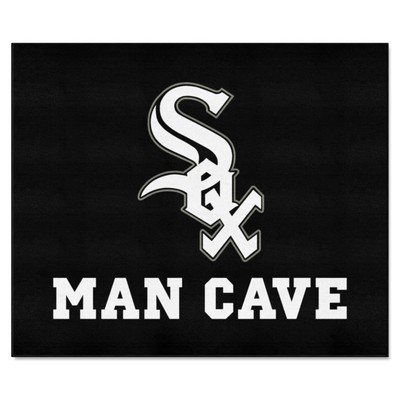 Fan Mats  LLC Chicago White Sox Man Cave Tailgater Rug - 5ft. x 6ft. Black