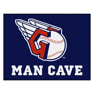 Fan Mats  LLC Cleveland Guardians Man Cave All-Star Rug - 34 in. x 42.5 in. Blue