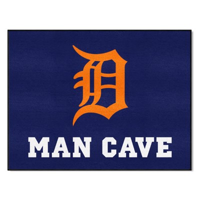 Fan Mats  LLC Detroit Tigers Man Cave All-Star Rug - 34 in. x 42.5 in. Navy