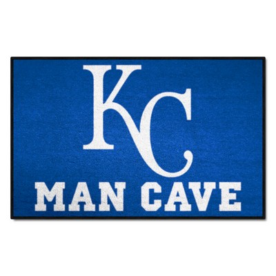 Fan Mats  LLC Kansas City Royals Man Cave Starter Mat Accent Rug - 19in. x 30in. Blue