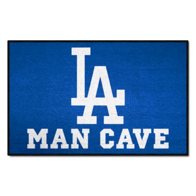 Fan Mats  LLC Los Angeles Dodgers Man Cave Starter Mat Accent Rug - 19in. x 30in. Blue