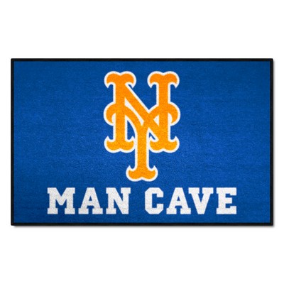 Fan Mats  LLC New York Mets Man Cave Starter Mat Accent Rug - 19in. x 30in. Blue