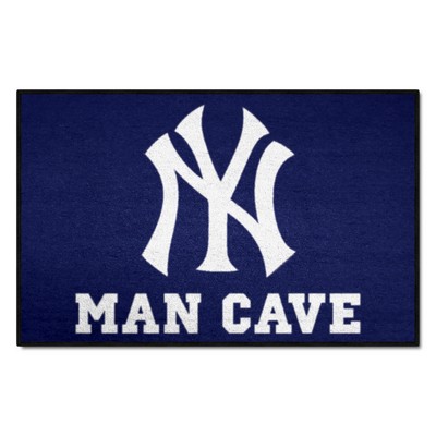 Fan Mats  LLC New York Yankees Man Cave Starter Mat Accent Rug - 19in. x 30in. Navy