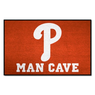 Fan Mats  LLC Philadelphia Phillies Man Cave Starter Mat Accent Rug - 19in. x 30in. Red