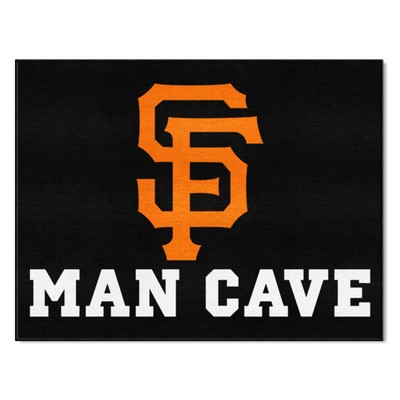 Fan Mats  LLC San Francisco Giants Man Cave All-Star Rug - 34 in. x 42.5 in. Black