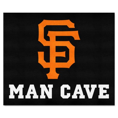 Fan Mats  LLC San Francisco Giants Man Cave Tailgater Rug - 5ft. x 6ft. Black