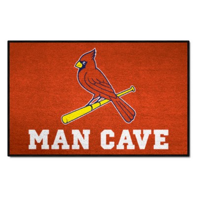 Fan Mats  LLC St. Louis Cardinals Man Cave Starter Mat Accent Rug - 19in. x 30in. Red