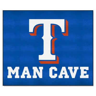Fan Mats  LLC Texas Rangers Man Cave Tailgater Rug - 5ft. x 6ft. Blue