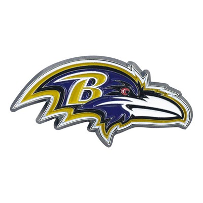 Fan Mats  LLC Baltimore Ravens 3D Color Metal Emblem Purple