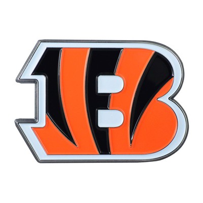 Fan Mats  LLC Cincinnati Bengals 3D Color Metal Emblem Orange