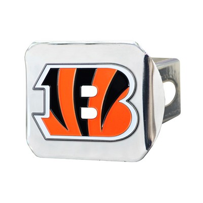 Fan Mats  LLC Cincinnati Bengals Hitch Cover - 3D Color Emblem Orange
