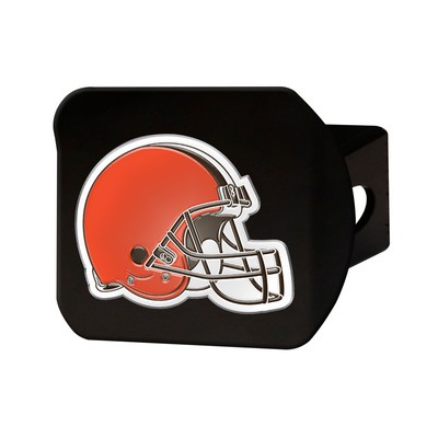 Fan Mats  LLC Cleveland Browns Color Hitch Cover Black Black