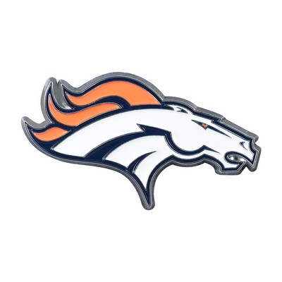 Fan Mats  LLC Denver Broncos 3D Color Metal Emblem Orange