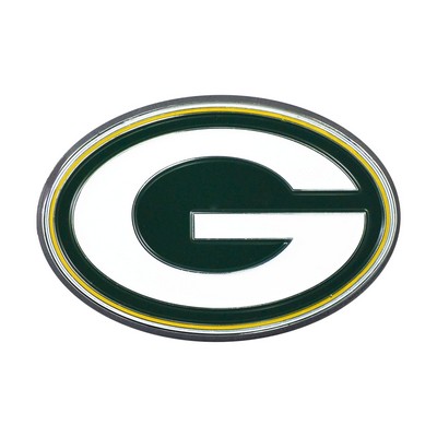 Fan Mats  LLC Green Bay Packers 3D Color Metal Emblem Green