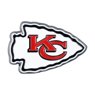 Fan Mats  LLC Kansas City Chiefs 3D Color Metal Emblem Red