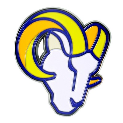 Fan Mats  LLC Los Angeles Rams 3D Color Metal Emblem Yellow